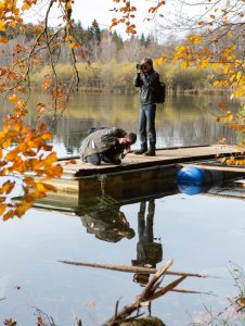 les élèves au travail lors du stage photo dans le jura