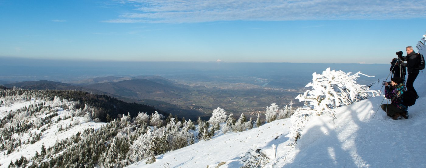 vue d'hiver lors de notre stage photo de paysages dans le pilat